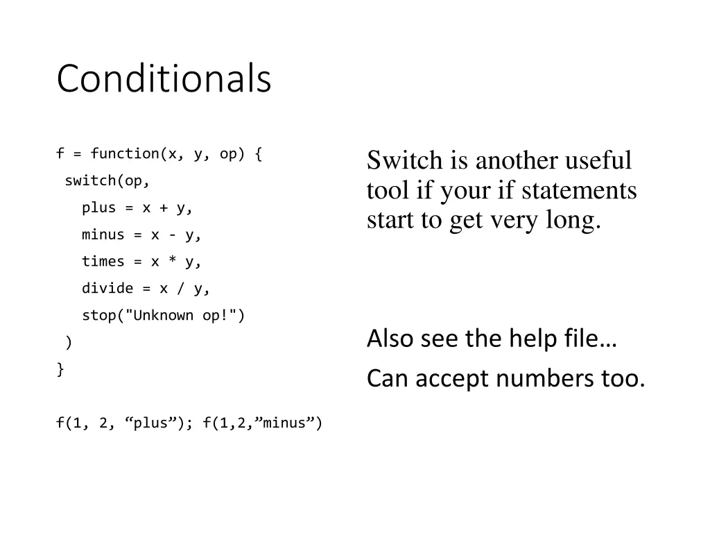 conditionals 2