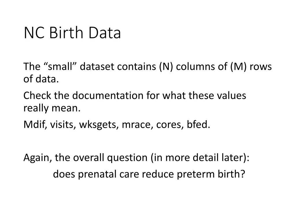 nc birth data