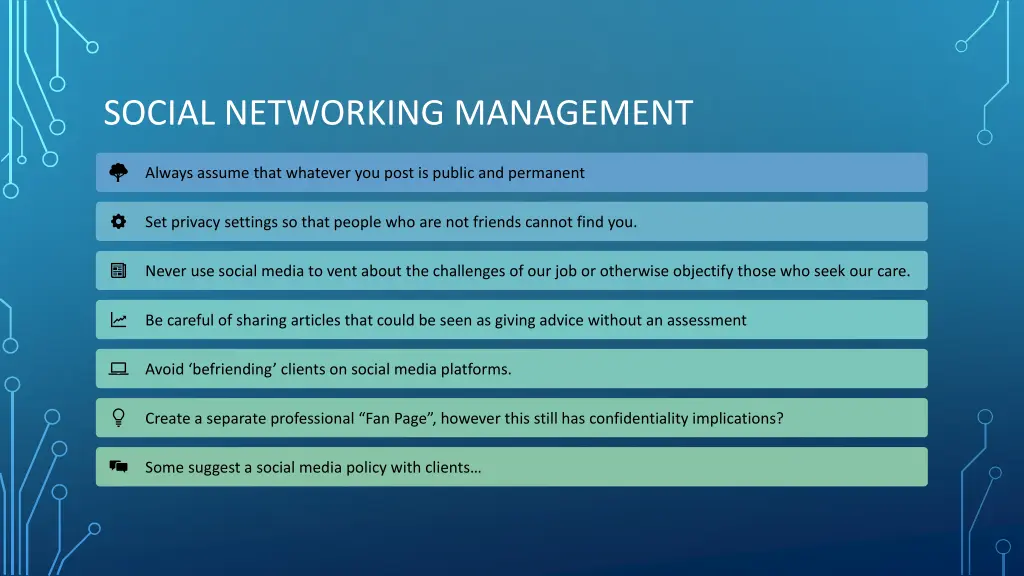 social networking management