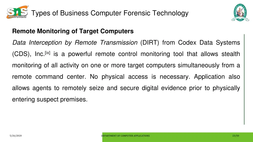 types of business computer forensic technology 1