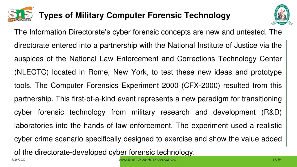 types of military computer forensic technology 1