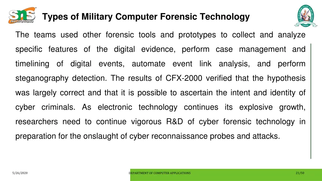 types of military computer forensic technology 5