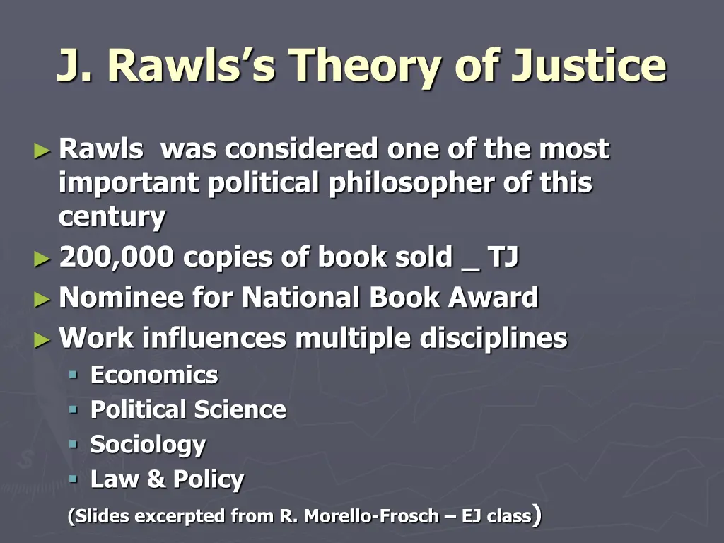 j rawls s theory of justice