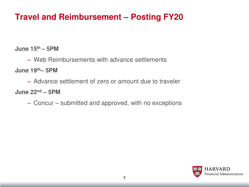 travel and reimbursement posting fy20