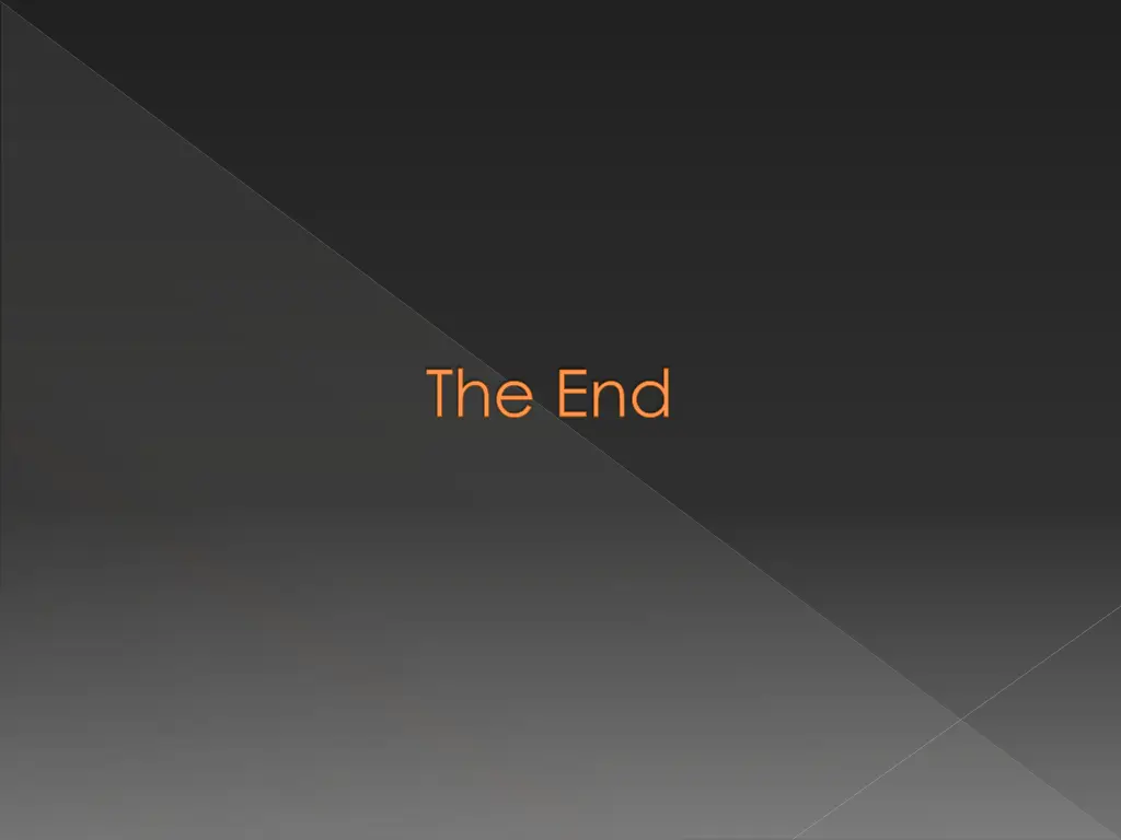 the end