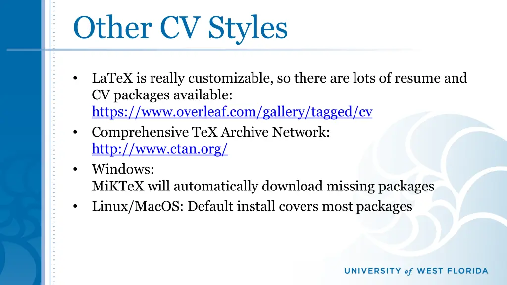 other cv styles