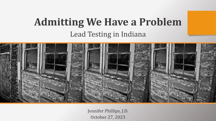 admitting we have a problem lead testing