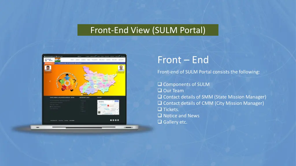 front end view sulm portal