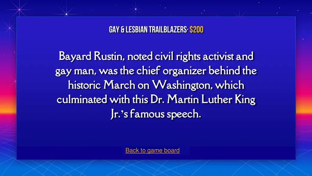 bayard rustin noted civil rights activist