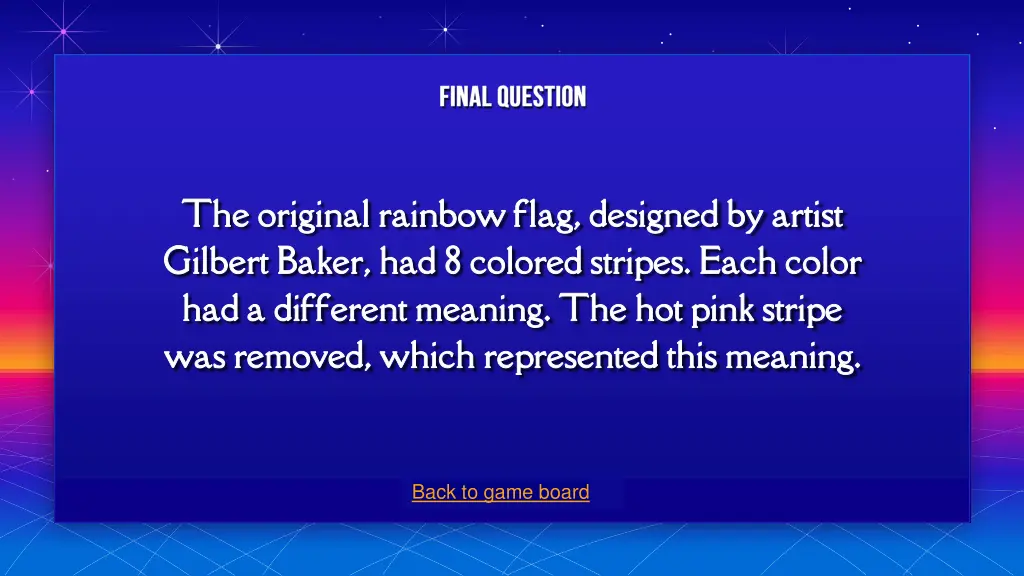 the original rainbow flag designed by artist