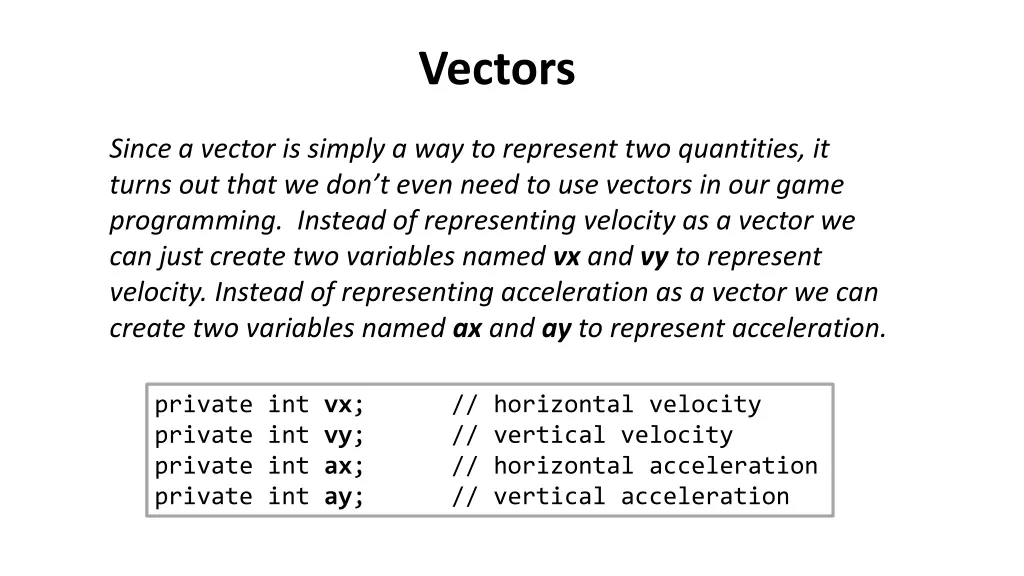 vectors