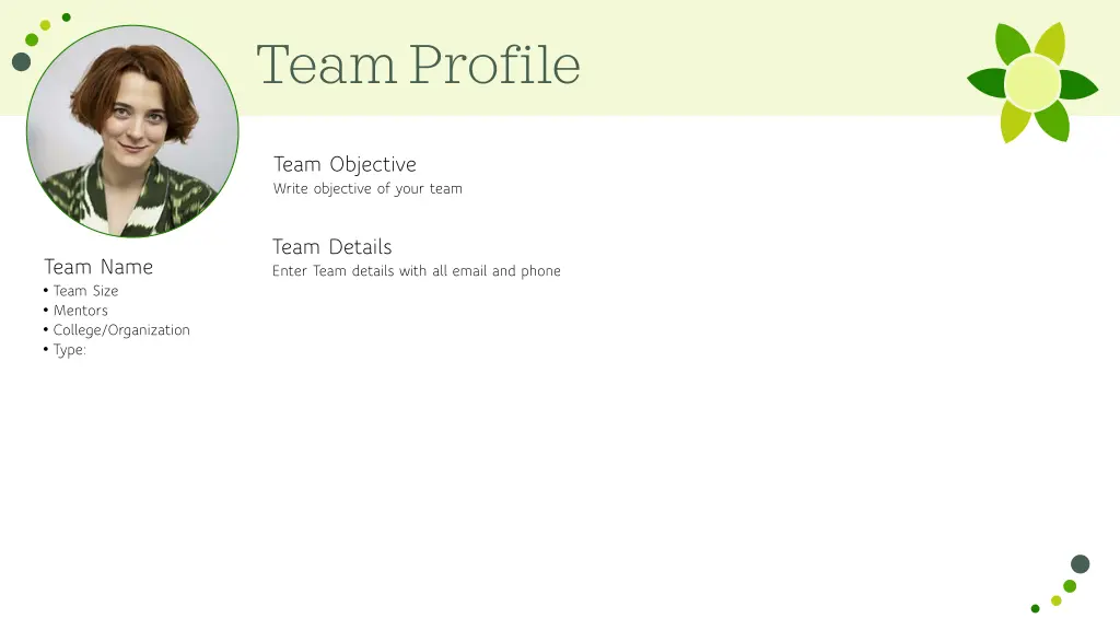 team profile