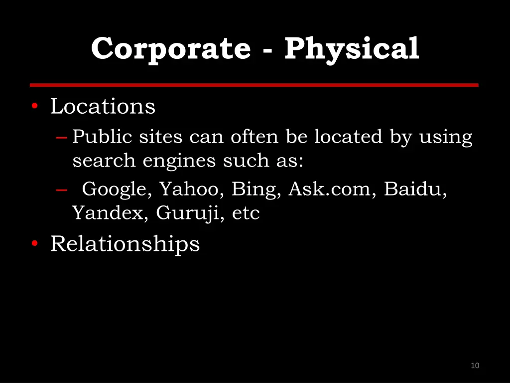 corporate physical