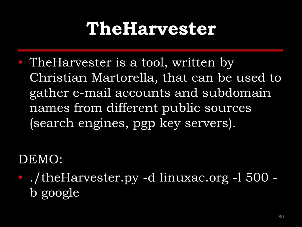 theharvester