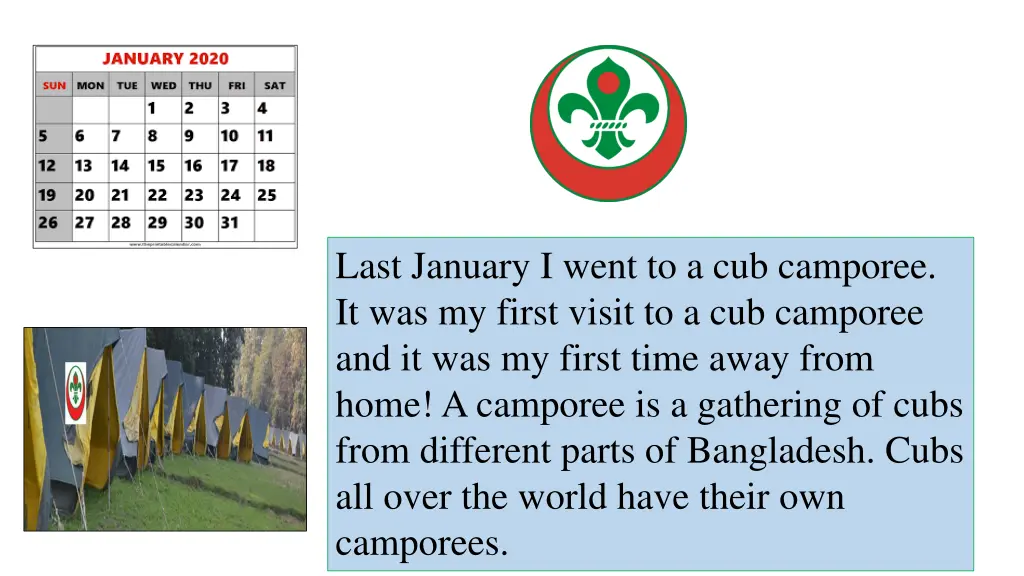 last january i went to a cub camporee