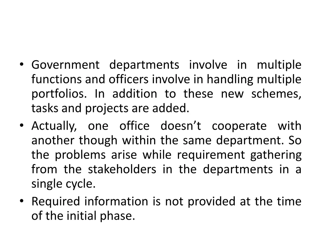 government departments involve in multiple