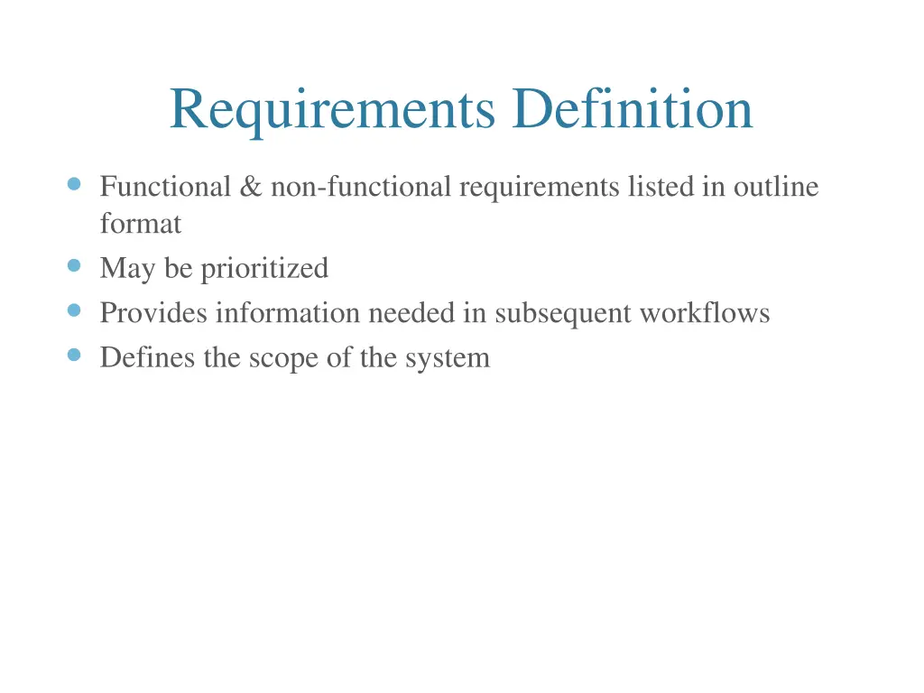 requirements definition