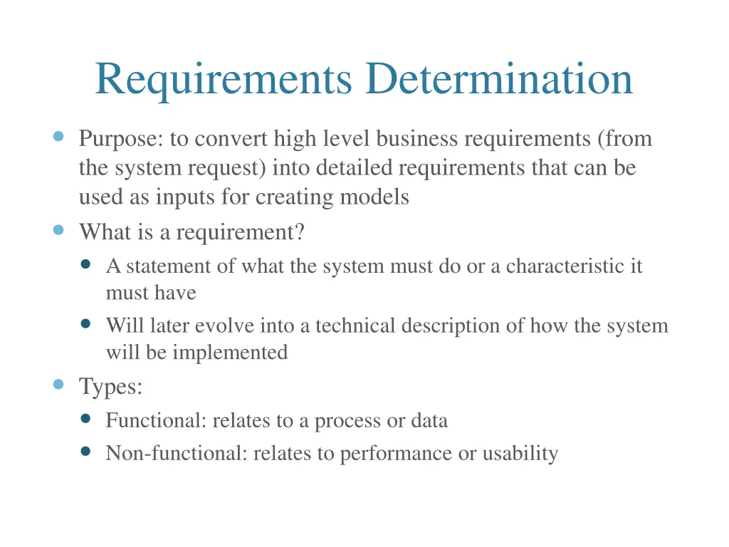 requirements determination 1