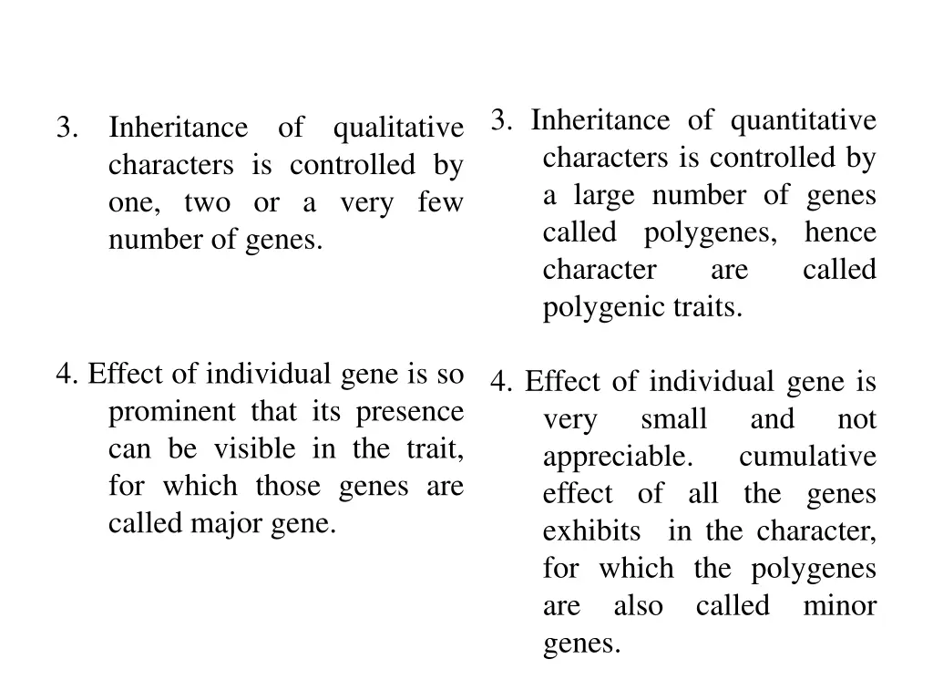 3 inheritance of quantitative characters