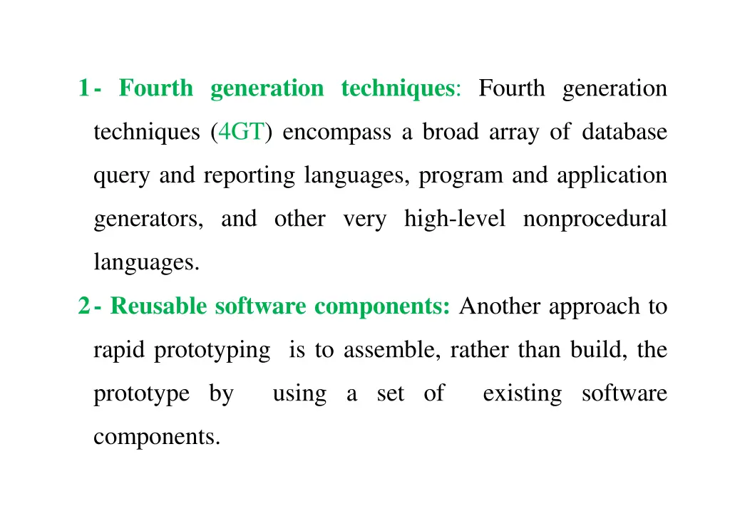 1 fourth generation techniques fourth generation