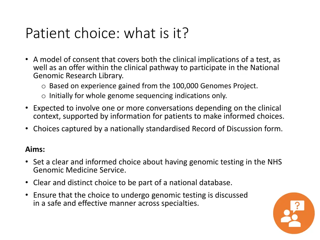 patient choice what is it