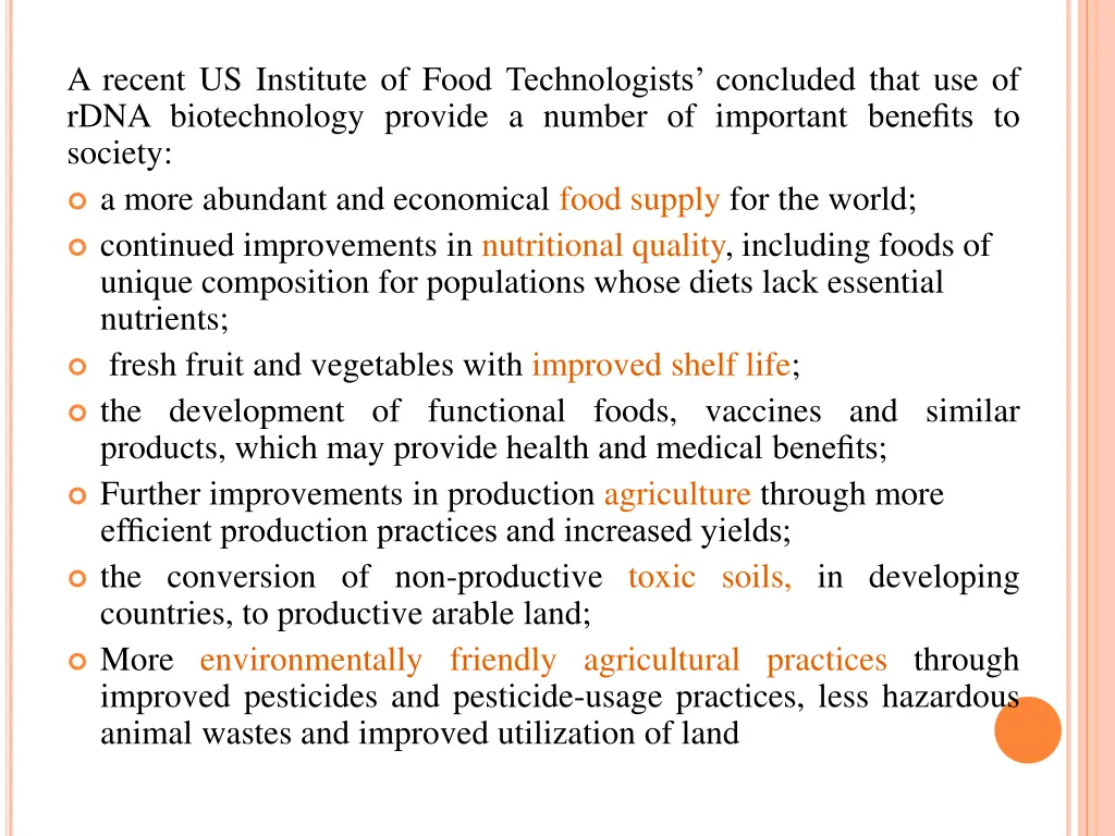 a recent us institute of food technologists