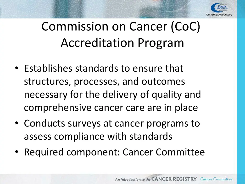 commission on cancer coc accreditation program