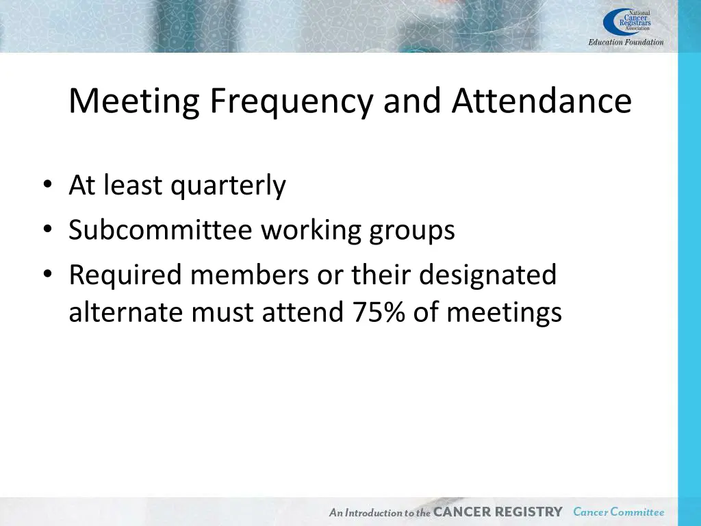 meeting frequency and attendance