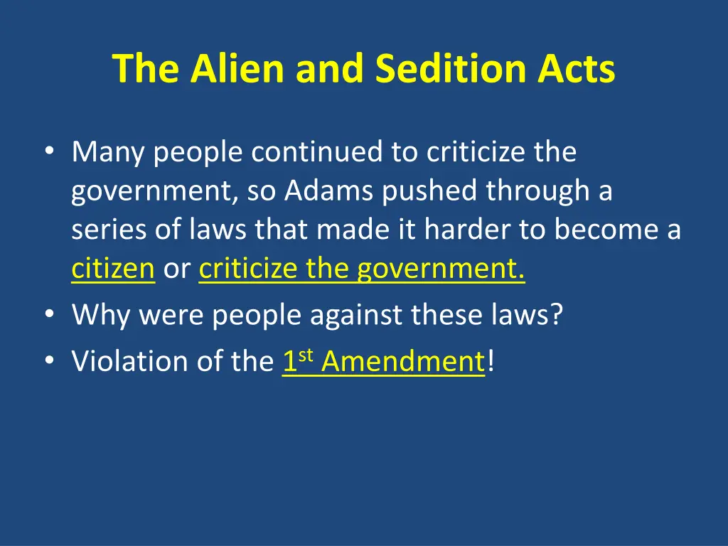 the alien and sedition acts