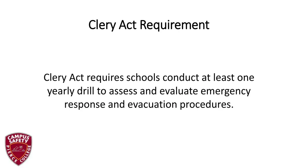 clery act requirement clery act requirement