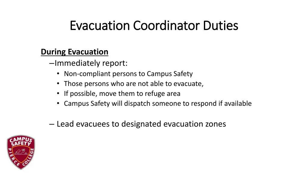 evacuation coordinator duties evacuation 3