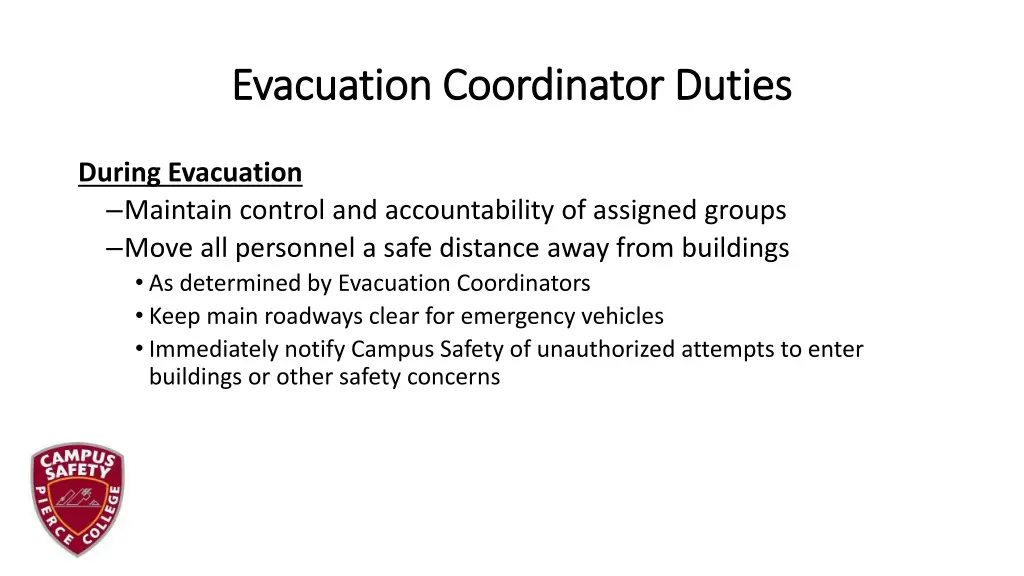 evacuation coordinator duties evacuation 4