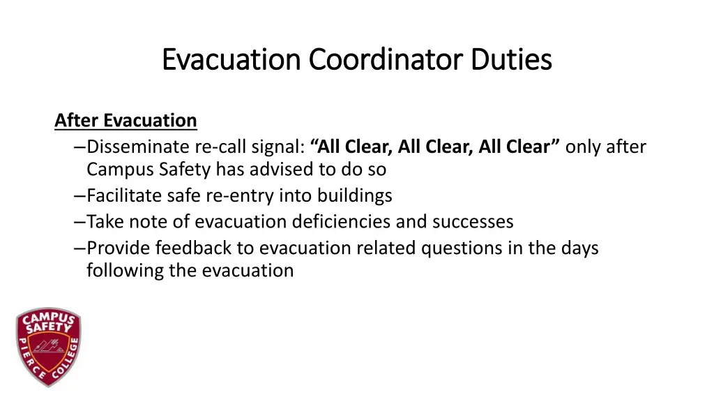 evacuation coordinator duties evacuation 6