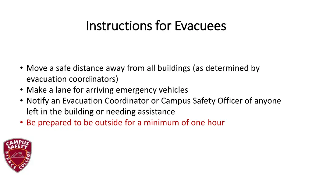 instructions for evacuees instructions 1