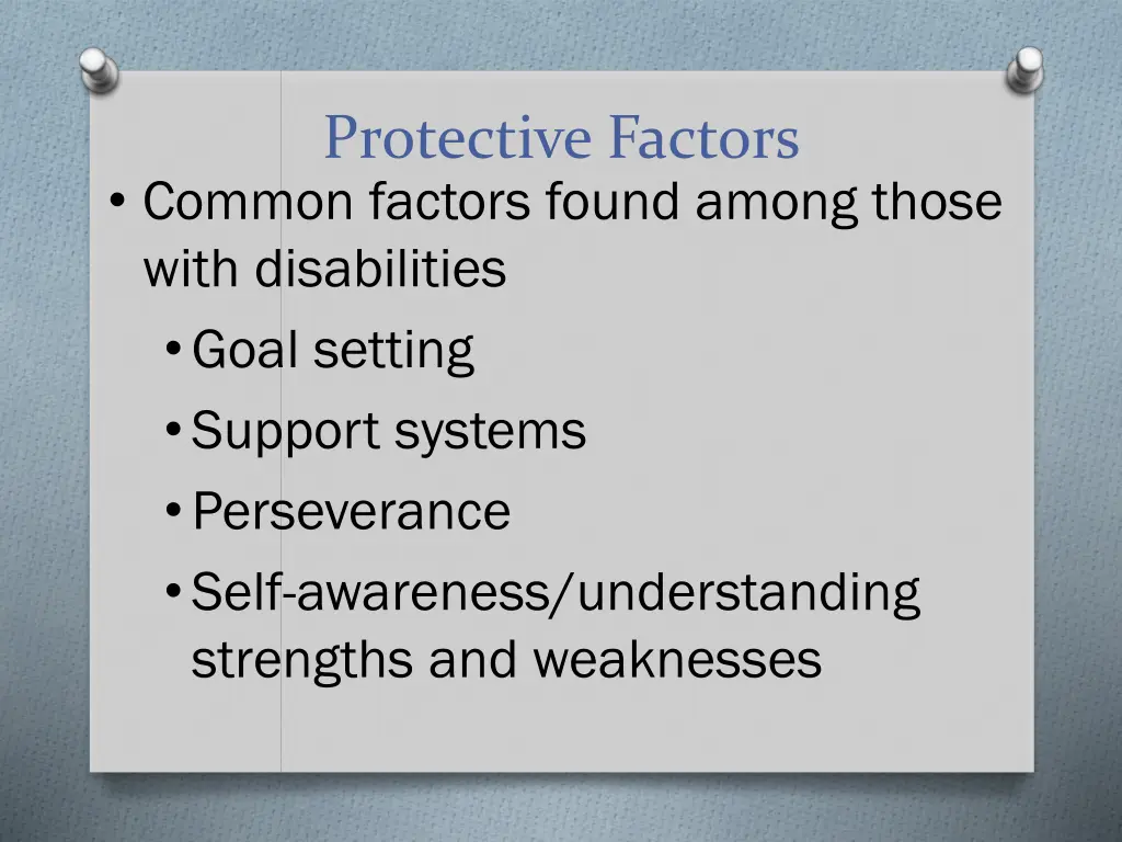 protective factors