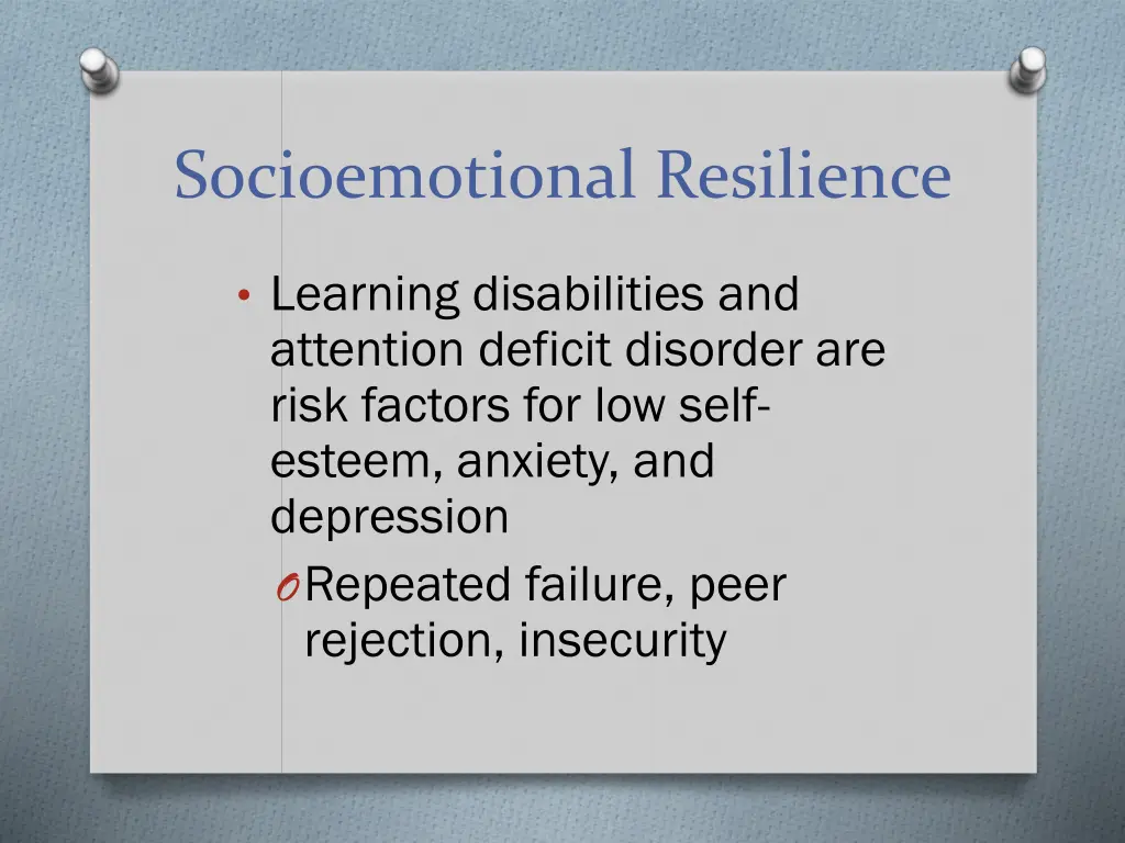 socioemotional resilience