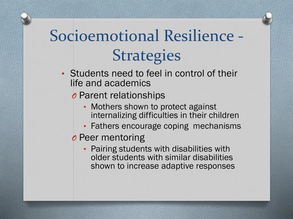 socioemotional resilience strategies students