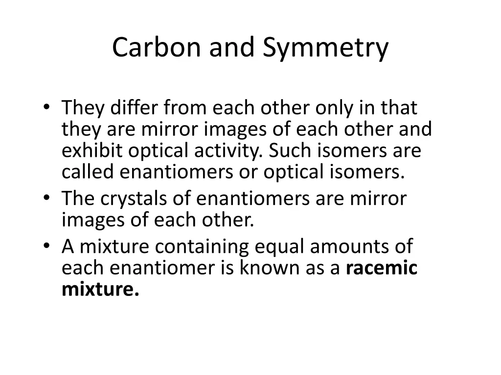 carbon and symmetry 1