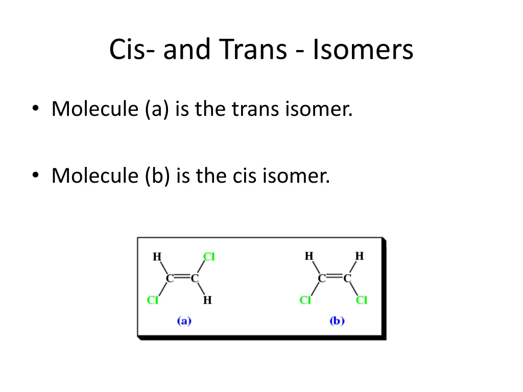 cis and trans isomers 1