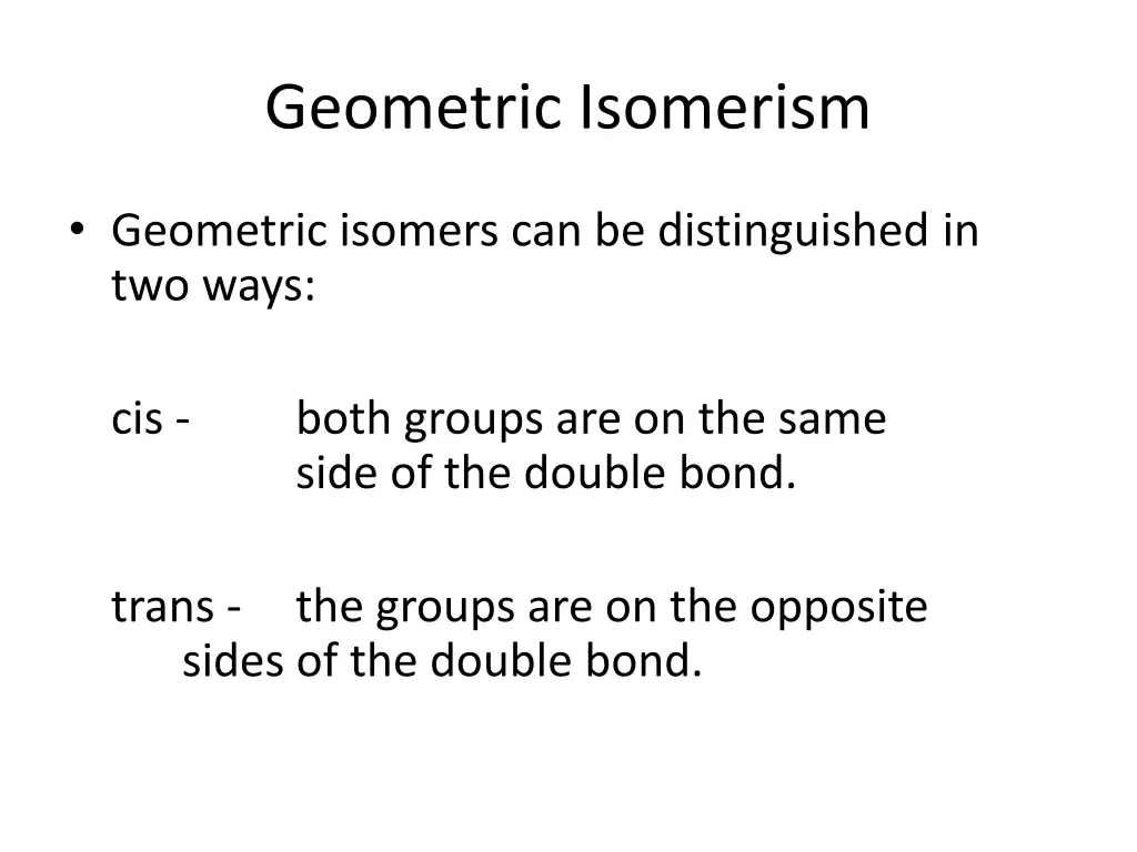 geometric isomerism 1