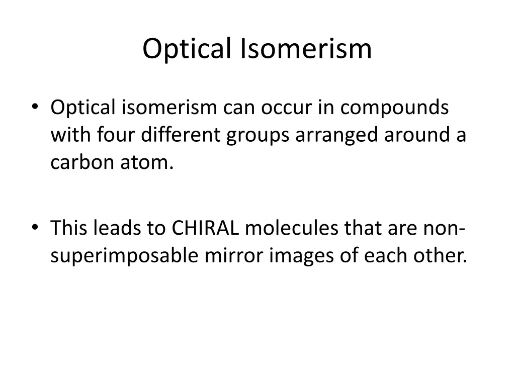 optical isomerism