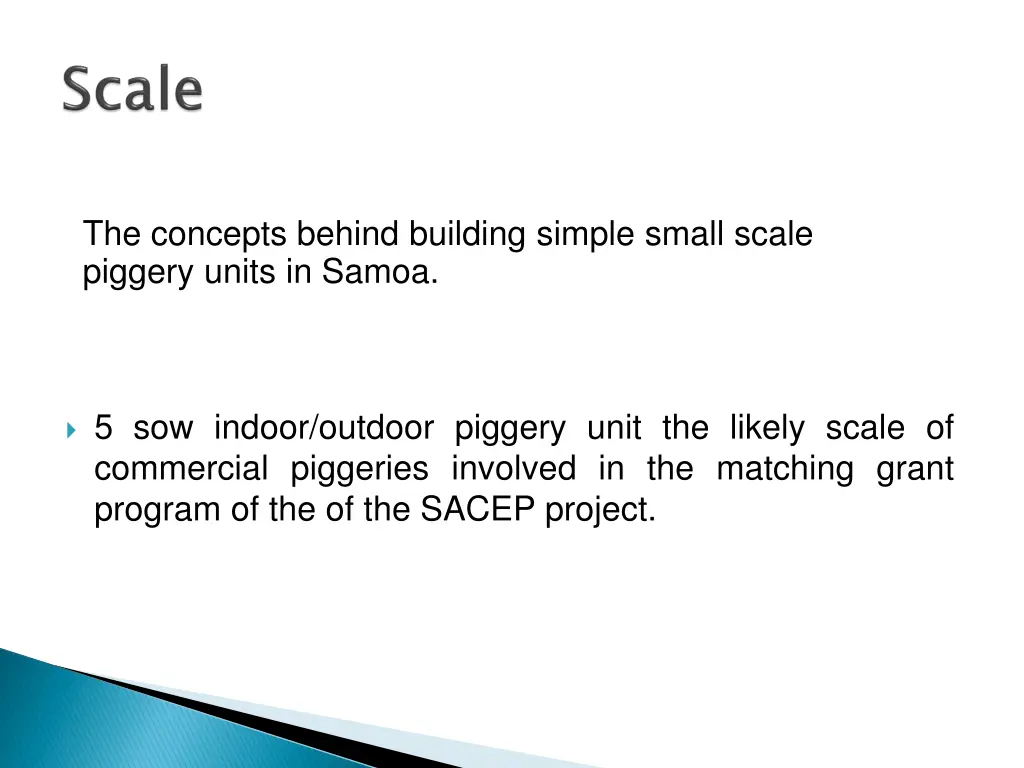 the concepts behind building simple small scale