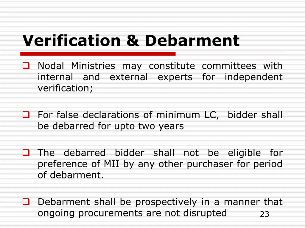 verification debarment