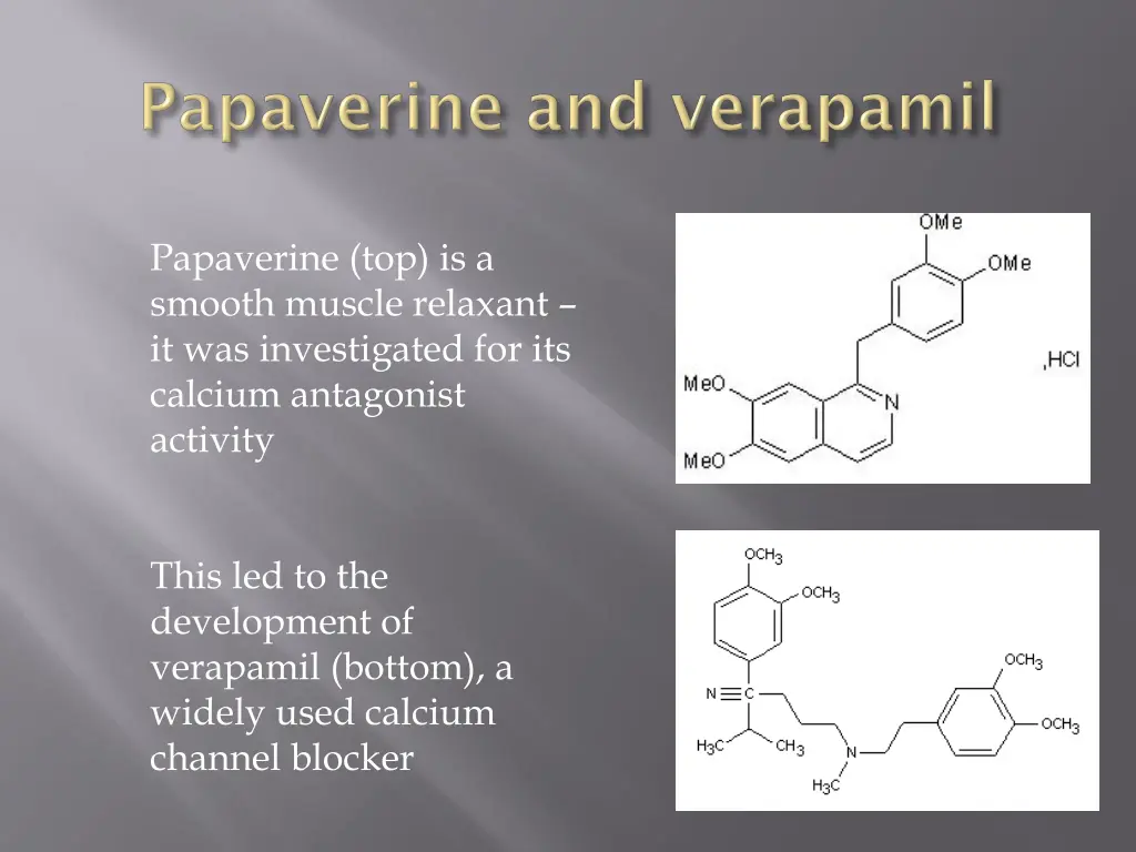 papaverine top is a smooth muscle relaxant