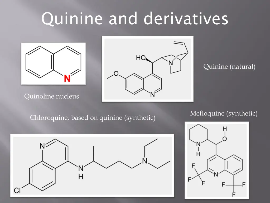 quinine and derivatives