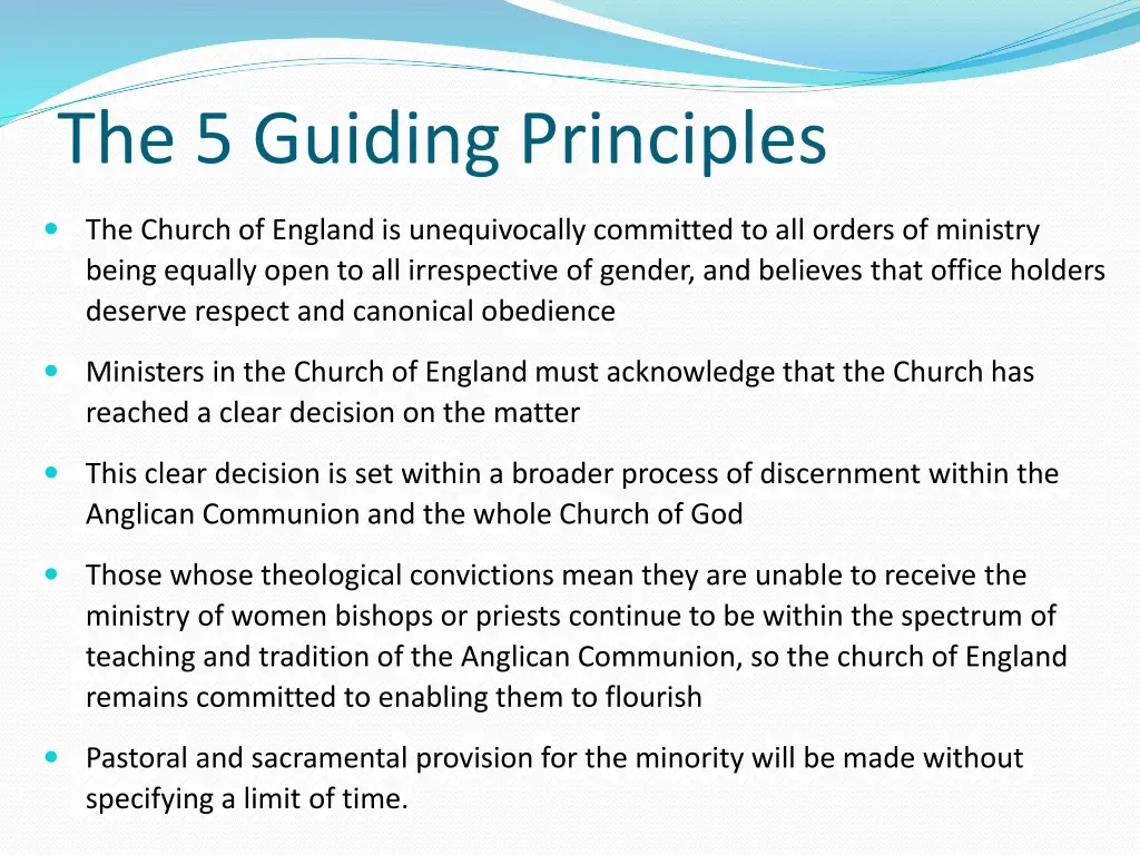 the 5 guiding principles