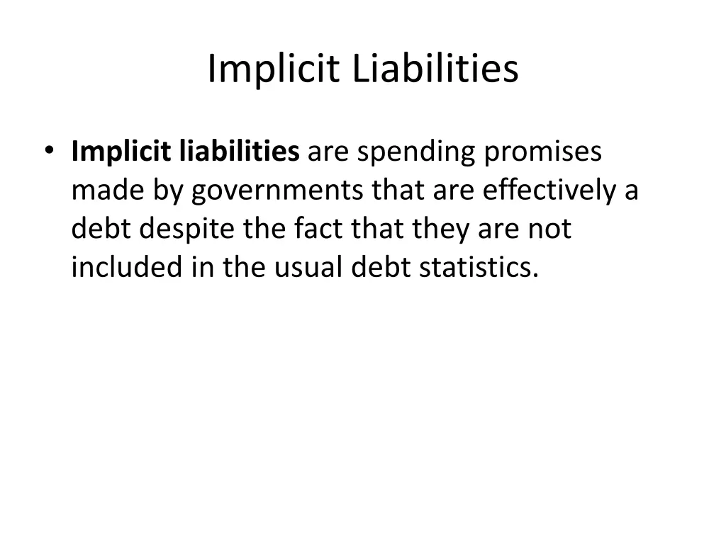 implicit liabilities