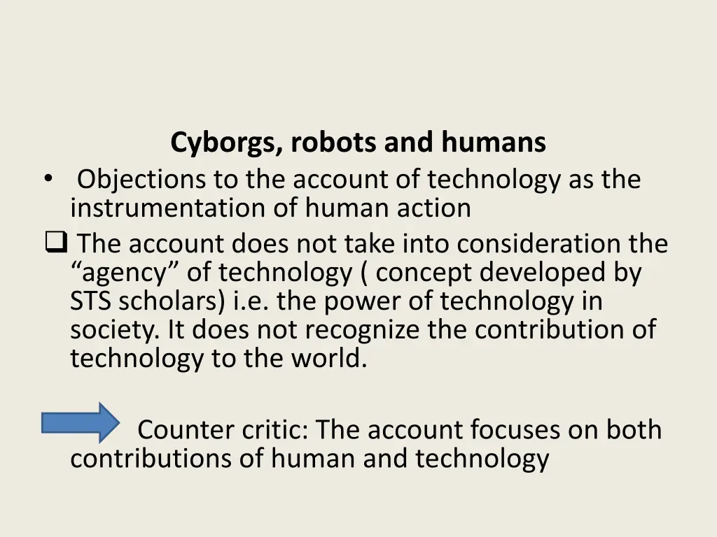 cyborgs robots and humans objections