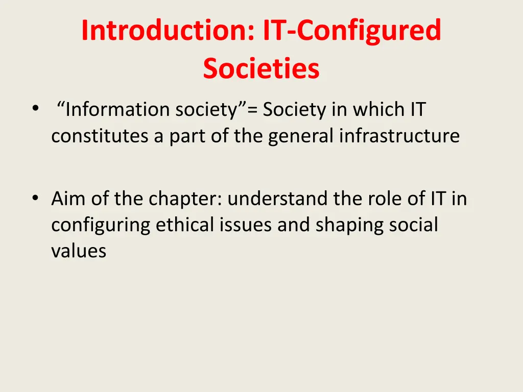 introduction it configured societies information