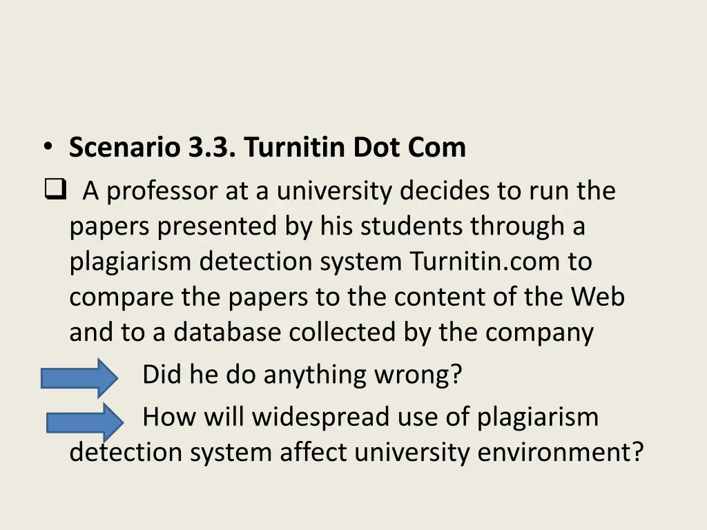 scenario 3 3 turnitin dot com a professor